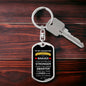 TO MY DAUGHTER DOG TAG KEYCHAIN