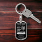 TO MY SON | THIS OLD LION DOG TAG KEYCHAIN