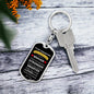 TO MY DAUGHTER DOG TAG KEYCHAIN