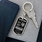TO MY SON | THIS OLD LION DOG TAG KEYCHAIN
