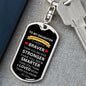 TO MY DAUGHTER DOG TAG KEYCHAIN