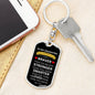 TO MY DAUGHTER DOG TAG KEYCHAIN