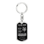 TO MY SON | THIS OLD LION DOG TAG KEYCHAIN