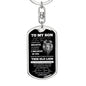 TO MY SON | THIS OLD LION DOG TAG KEYCHAIN