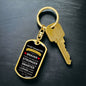 TO MY DAUGHTER DOG TAG KEYCHAIN