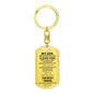 TO MY SON FROM MOM | DOG TAG KEYCHAIN