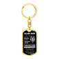 TO MY SON | THIS OLD LION DOG TAG KEYCHAIN