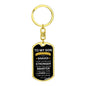 TO MY SON | REMEMBER WHO YOU ARE DOG TAG KEYCHAIN