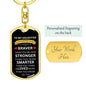 TO MY DAUGHTER DOG TAG KEYCHAIN