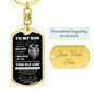 TO MY SON | THIS OLD LION DOG TAG KEYCHAIN