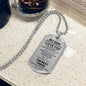 TO MY SON DOG TAG NECKLACE FROM MOM