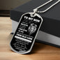 TO MY SON | THIS OLD LION DOG TAG NECKLACE