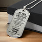 TO MY SON DOG TAG NECKLACE FROM DAD