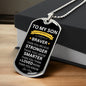 TO MY SON | ALWAYS REMEMBER WHO YOU ARE DOG TAG NECKLACE
