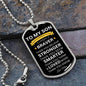 TO MY SON | ALWAYS REMEMBER WHO YOU ARE DOG TAG NECKLACE