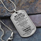 TO MY SON DOG TAG NECKLACE FROM DAD