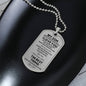 TO MY SON DOG TAG NECKLACE FROM DAD