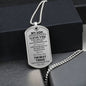 TO MY SON DOG TAG NECKLACE FROM DAD