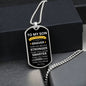TO MY SON | ALWAYS REMEMBER WHO YOU ARE DOG TAG NECKLACE