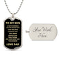 TO MY SON FROM DAD | ALWAYS REMEMBER DOG TAG NECKLACE