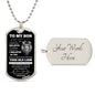 TO MY SON | THIS OLD LION DOG TAG NECKLACE