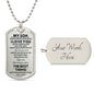 TO MY SON DOG TAG NECKLACE FROM DAD