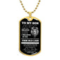 TO MY SON | THIS OLD LION DOG TAG NECKLACE