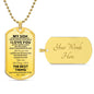 TO MY SON DOG TAG NECKLACE FROM DAD