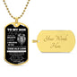 TO MY SON | THIS OLD LION DOG TAG NECKLACE