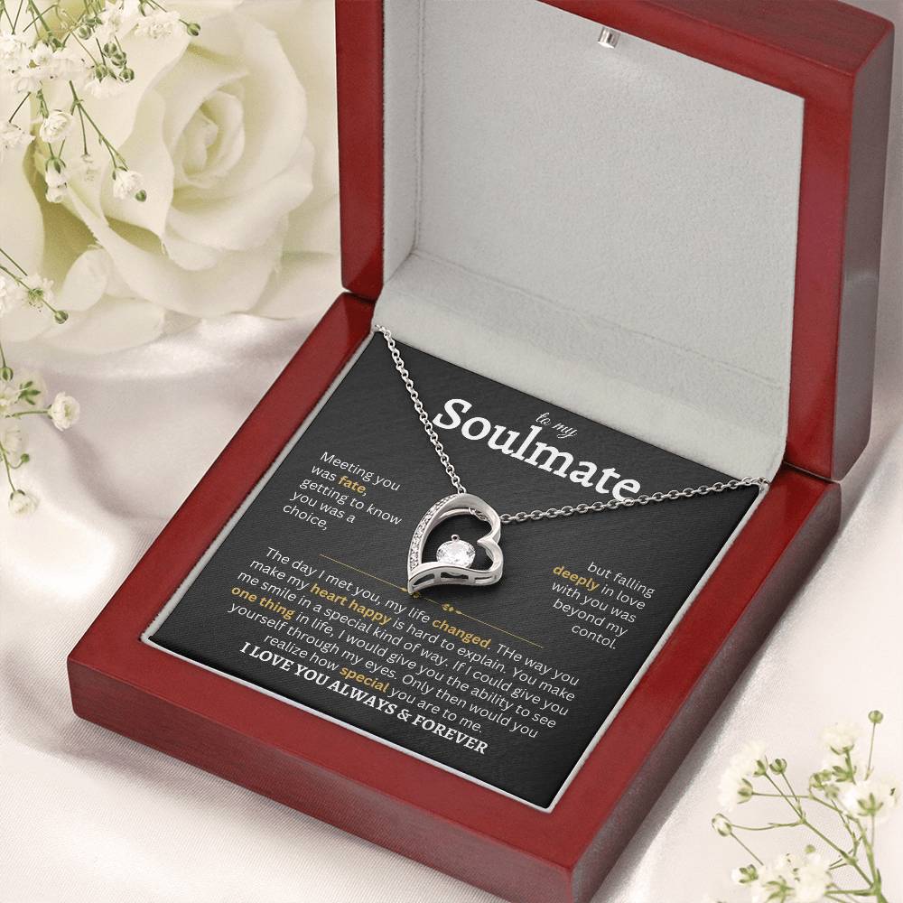 To My Soulmate | Meeting You Was Fate- Forever Love Necklace