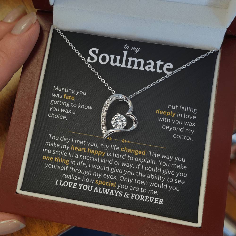To My Soulmate | Meeting You Was Fate- Forever Love Necklace