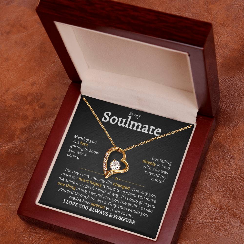 To My Soulmate | Meeting You Was Fate- Forever Love Necklace