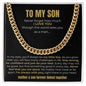 To My Son - Forever Linked | Cuban Link Chain (Blk)