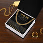 To My Son - Forever Linked | Cuban Link Chain (Blk)