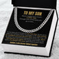 To My Son - Forever Linked | Cuban Link Chain (Blk)