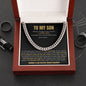 To My Son - Forever Linked | Cuban Link Chain (Blk)