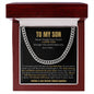 To My Son - Forever Linked | Cuban Link Chain (Blk)