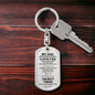TO MY SON FROM MOM | DOG TAG KEYCHAIN