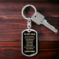 TO MY SON FROM DAD | ALWAYS REMEMBER DOG TAG KEYCHAIN