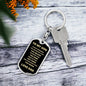 TO MY SON FROM DAD | ALWAYS REMEMBER DOG TAG KEYCHAIN