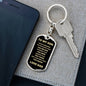 TO MY SON FROM DAD | ALWAYS REMEMBER DOG TAG KEYCHAIN