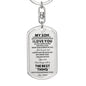 TO MY SON FROM MOM | DOG TAG KEYCHAIN