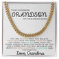TO MY GRANDSON | CUBAN LINK CHAIN