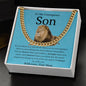 To My Courageous Son | Cuban Link Chain
