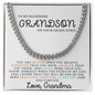 TO MY GRANDSON | CUBAN LINK CHAIN