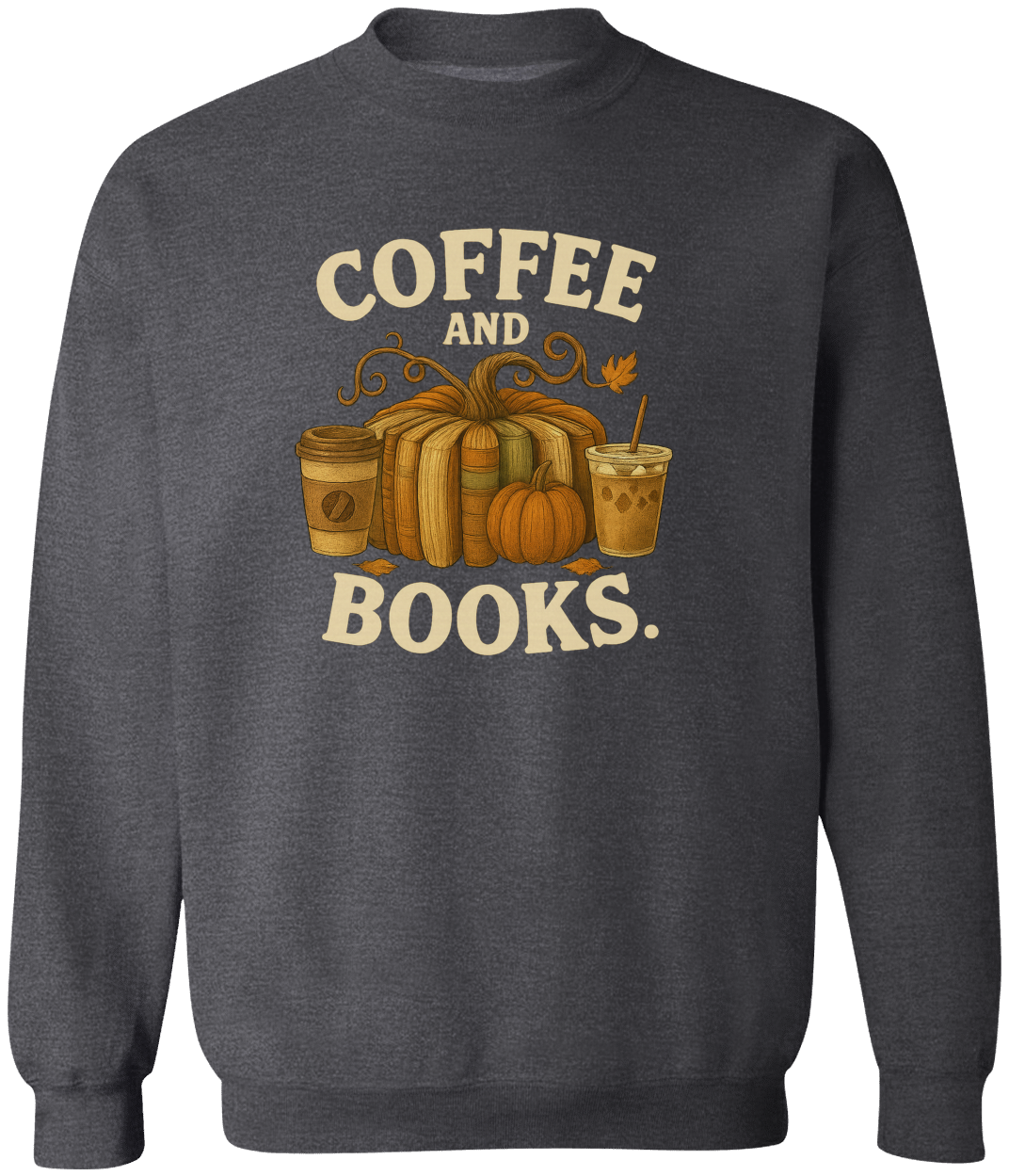 Coffee and Books Cozy Reader T-Shirt/Sweatshirt/Hooded Sweatshirt • Book Club Gift for Women • Autumn Coffee Lover Graphic Tee