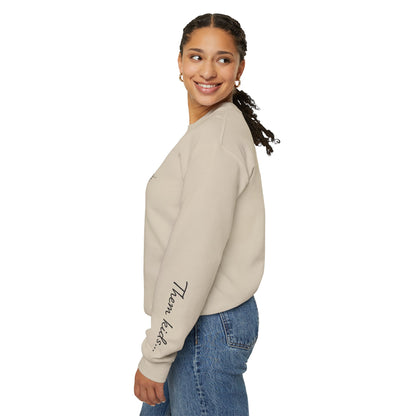 Most Days Motherhood Sweatshirt • Vertical Sleeve “Them Kids…” Script • Funny Mom Shirt • Boutique Cream Pullover • Cozy Minimalist Momlife Crewneck • Parent Humor Gift