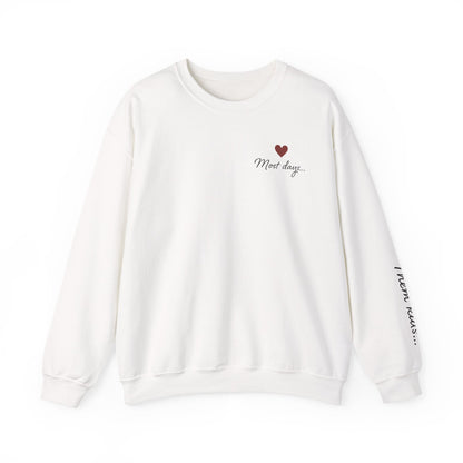 Most Days Motherhood Sweatshirt • Vertical Sleeve “Them Kids…” Script • Funny Mom Shirt • Boutique Cream Pullover • Cozy Minimalist Momlife Crewneck • Parent Humor Gift