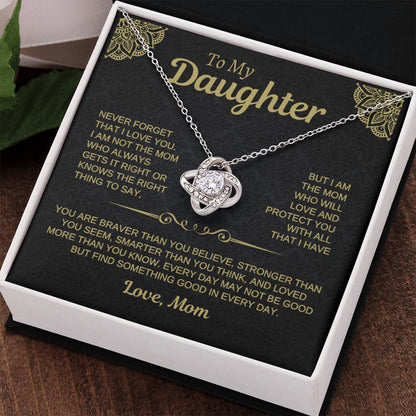 To My Daughter Love Dad Necklace Card • Black Gold Gift from Father • Birthday Graduation Christmas Daughter Jewelry Message
