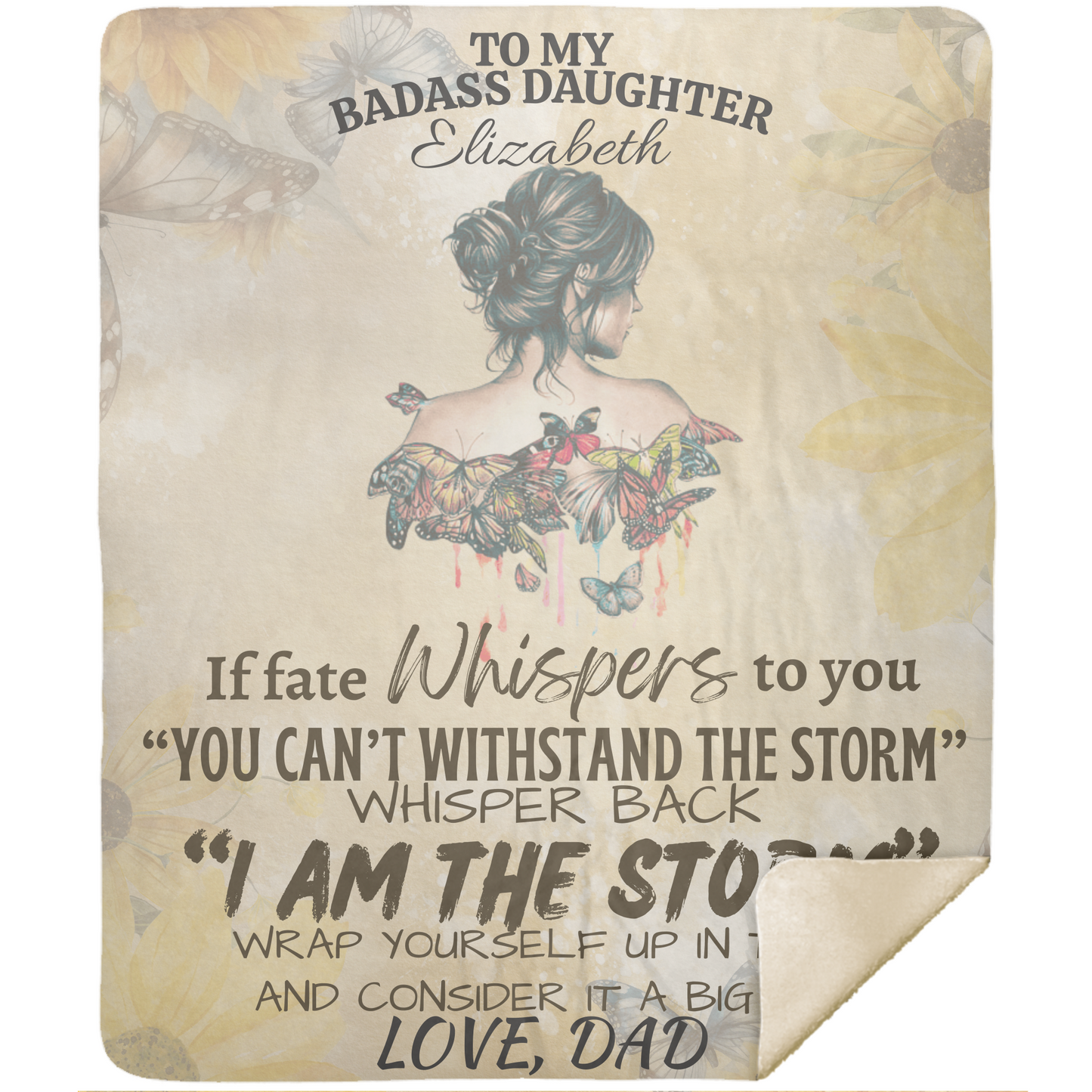 To My BadAss Daughter|Plush Fleece Blanket